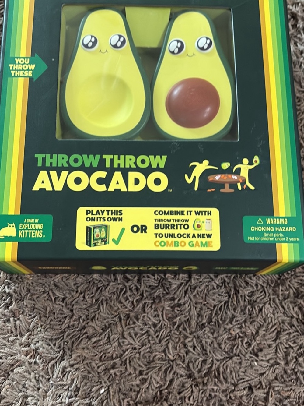 Throw Throw Avocado Plush Game Set by Exploding Kittens - Green
